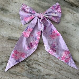 LoveShackFancy Lavender Floral Hair Bow